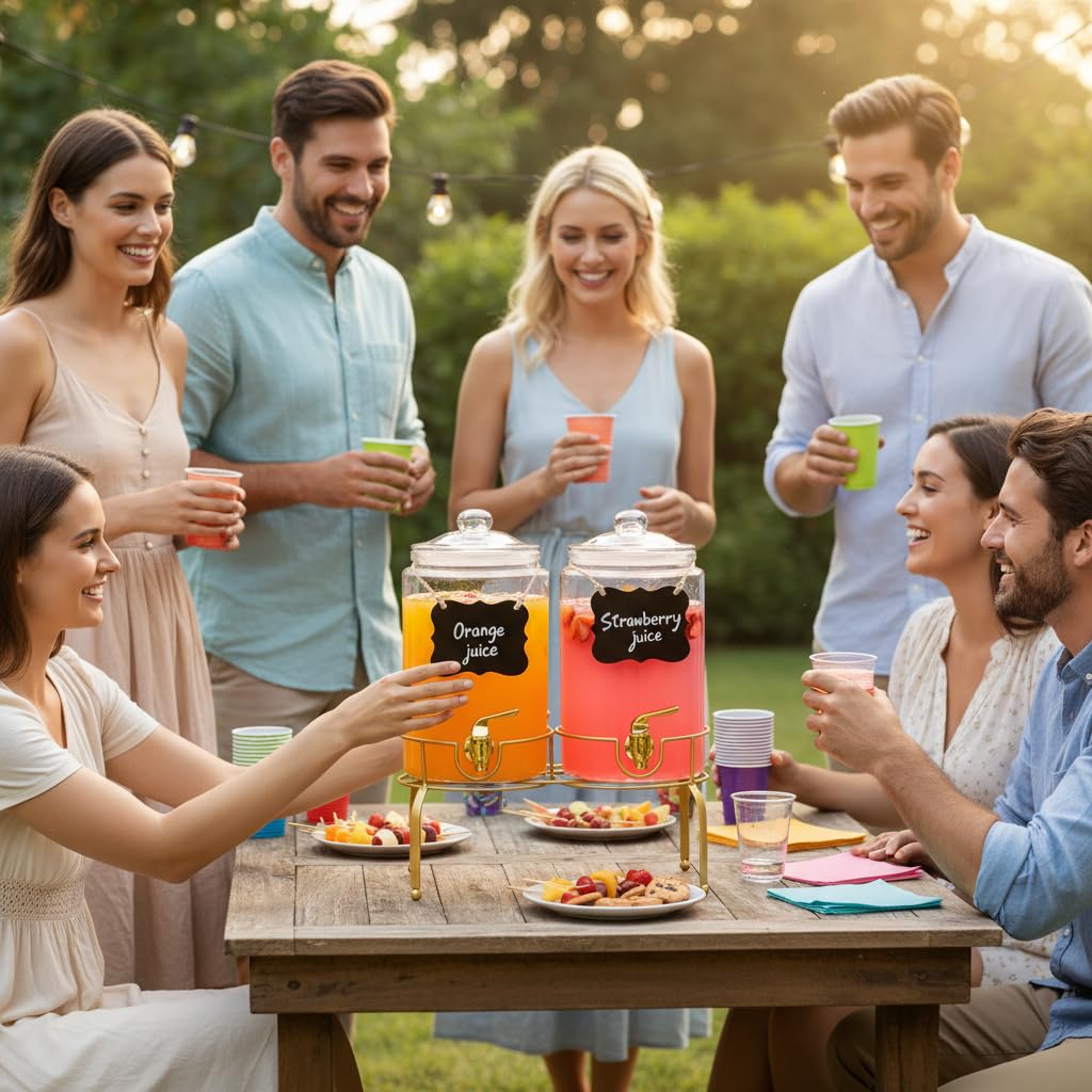 1ZIZIFA8 chalkboard labels for organized beverage stations.