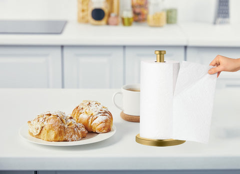 27hzys bathroom-friendly gold holder withstands moisture and humidity.