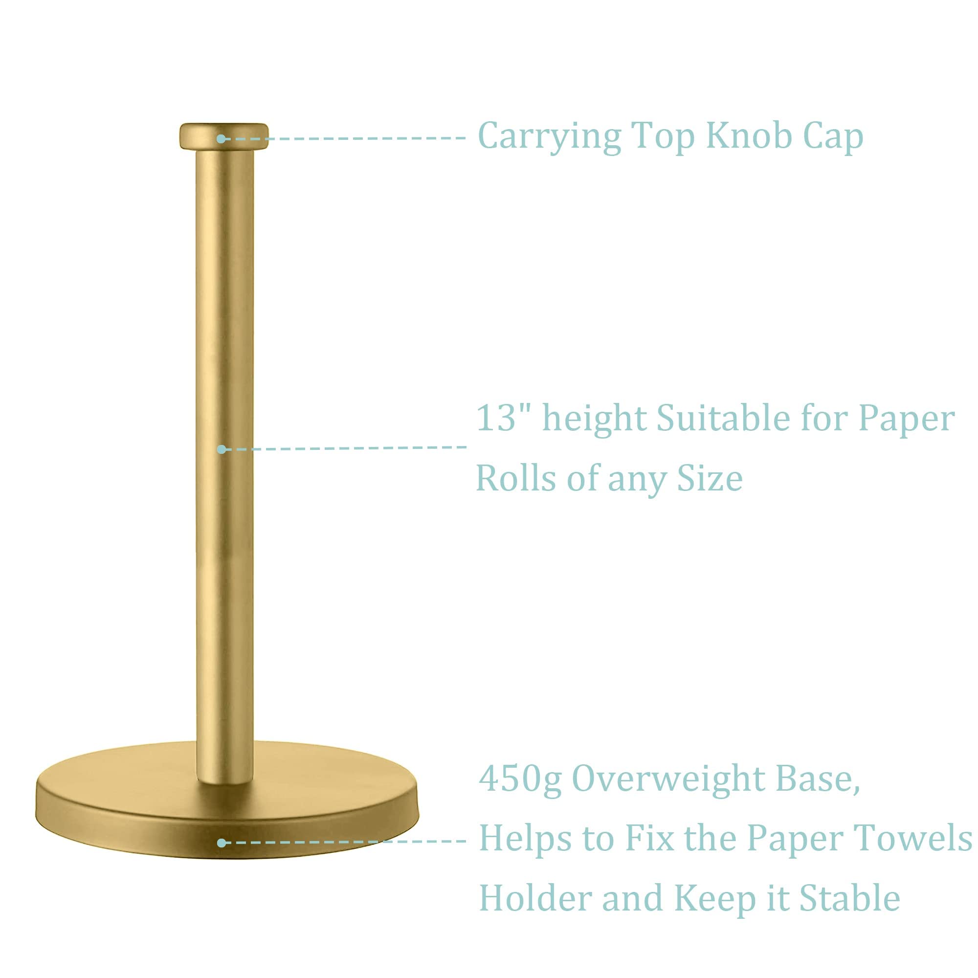 27hzys matte gold finish holder resists rust in busy kitchens.