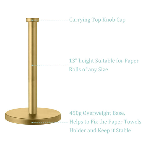 27hzys matte gold finish holder resists rust in busy kitchens.