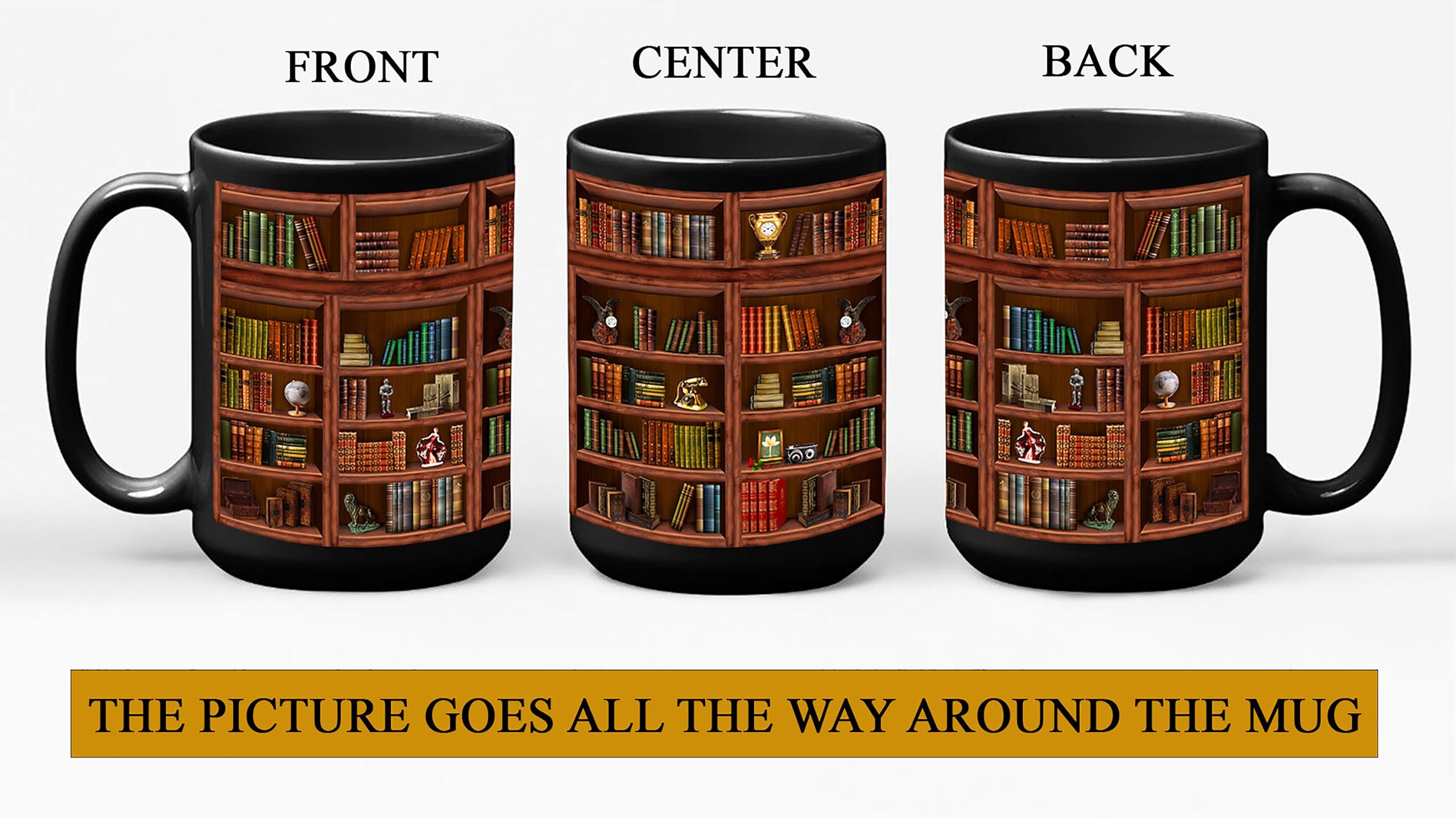 2IMT Books Mug left-handed friendly handle for comfortable grip
