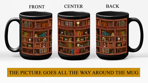 2IMT Books Mug left-handed friendly handle for comfortable grip