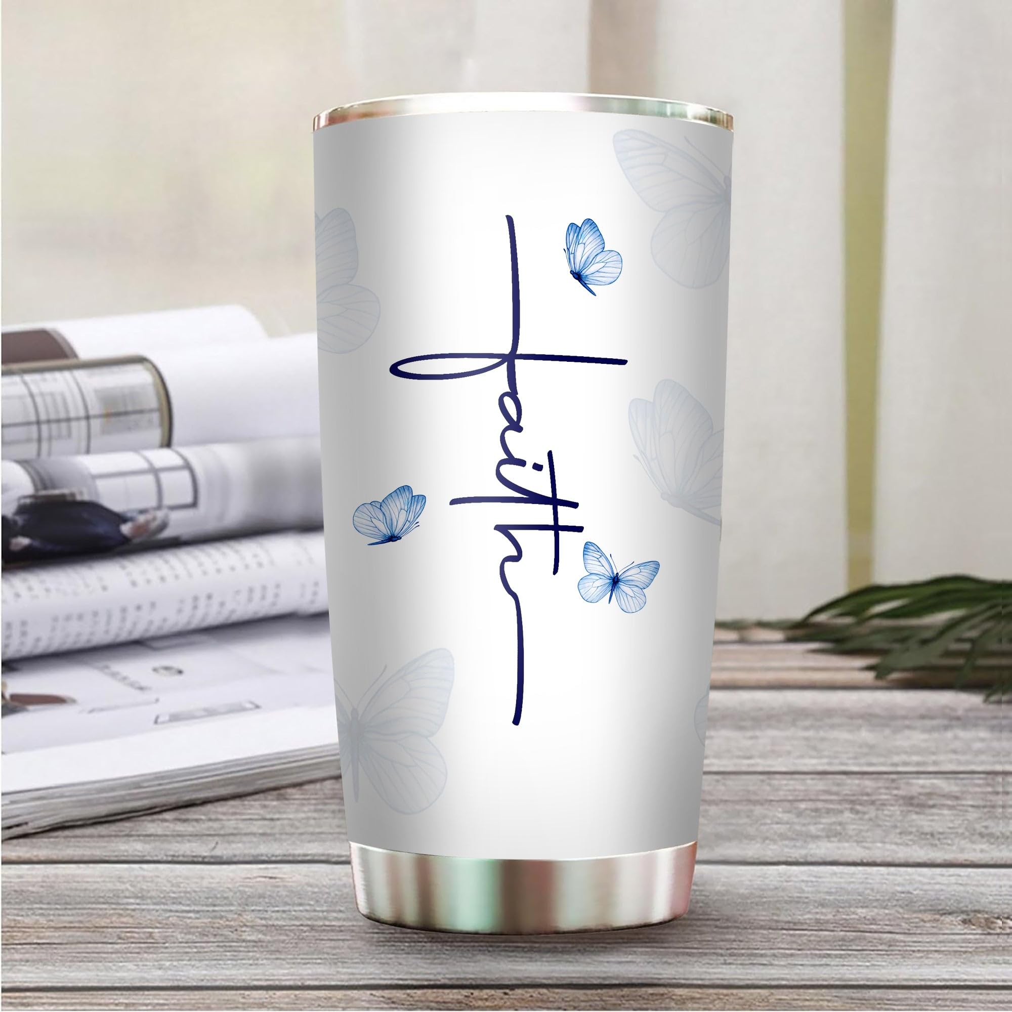 2IMT tumbler featuring Bible verses and affirmations for daily inspiration.