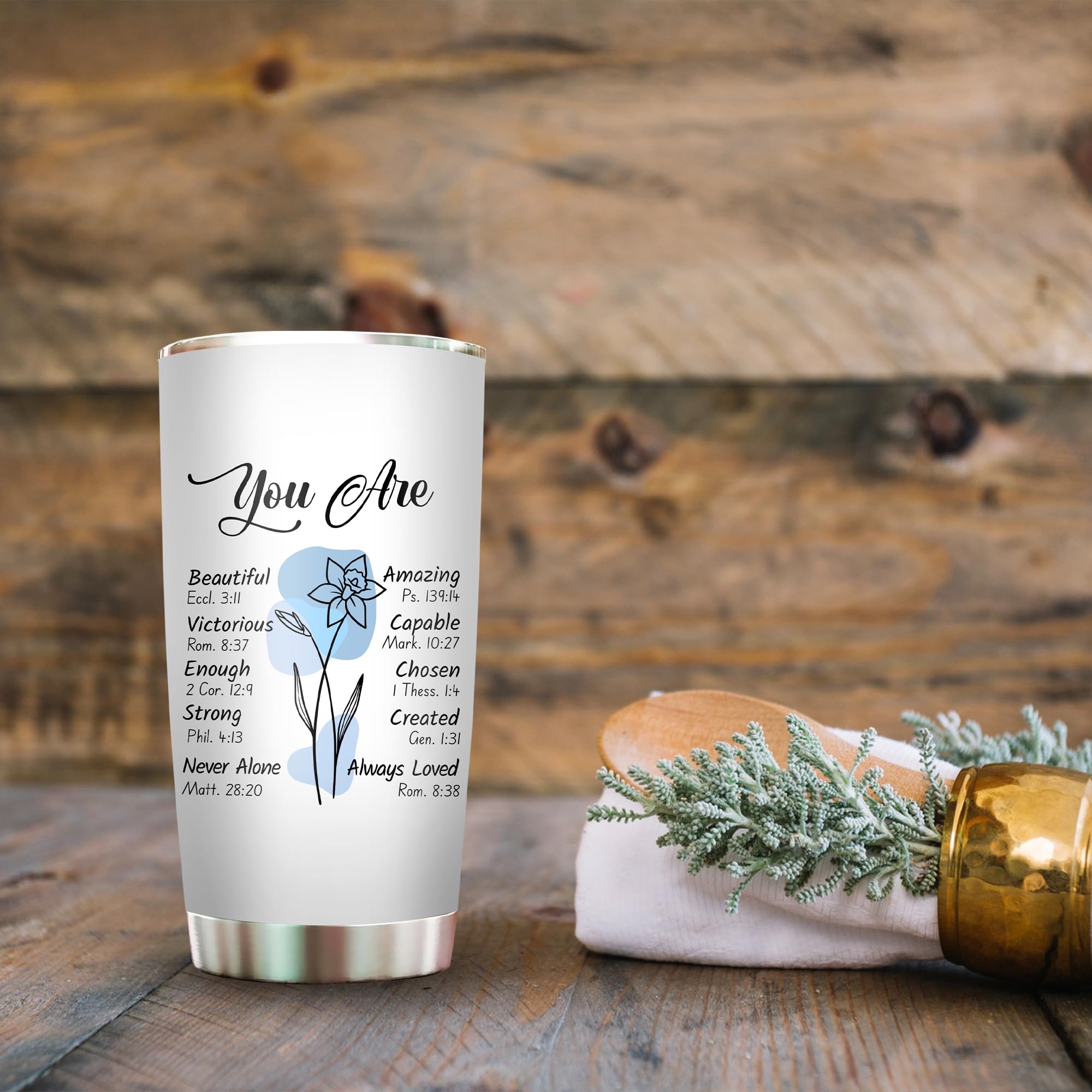 2IMT white 20oz tumbler with durable design for on-the-go use.