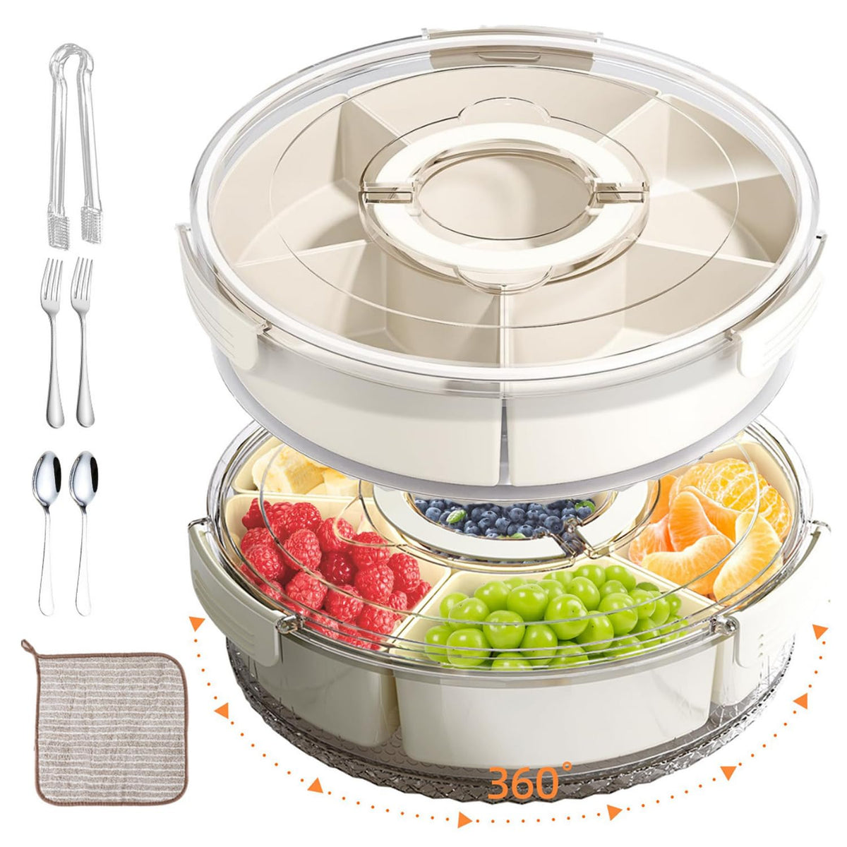 3 DUCKS Snackle Box rotates smoothly for easy snack access.