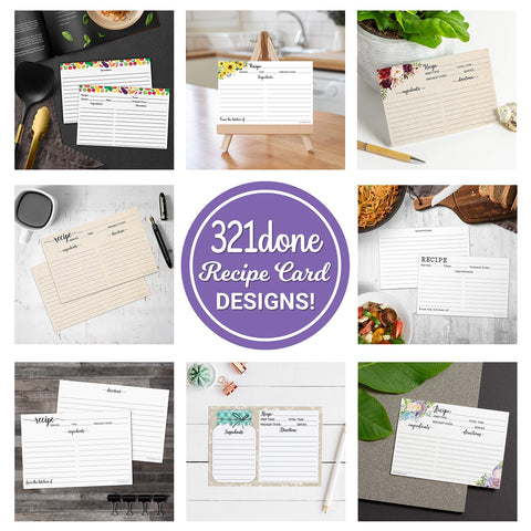 321Done Sunflower Recipe Cards made in USA for premium quality.