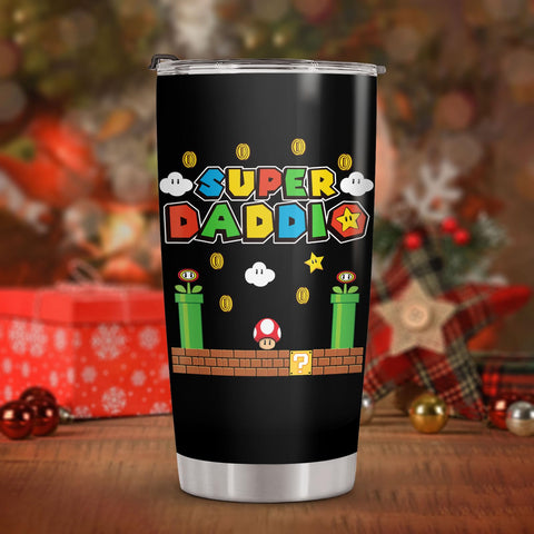 34HD Daddio tumbler stainless finish, durable daily use.