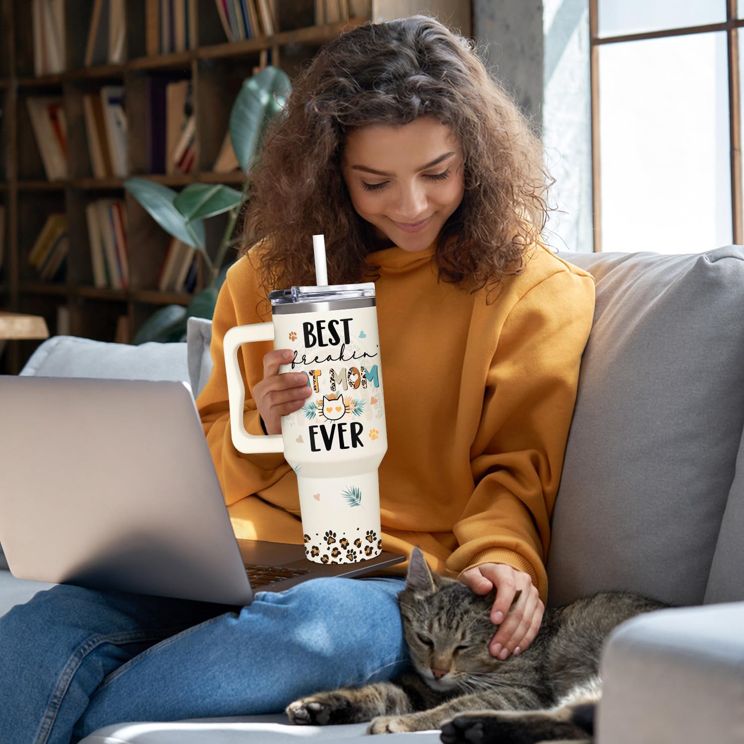 365FURY cat lovers gift idea tumbler for cat moms