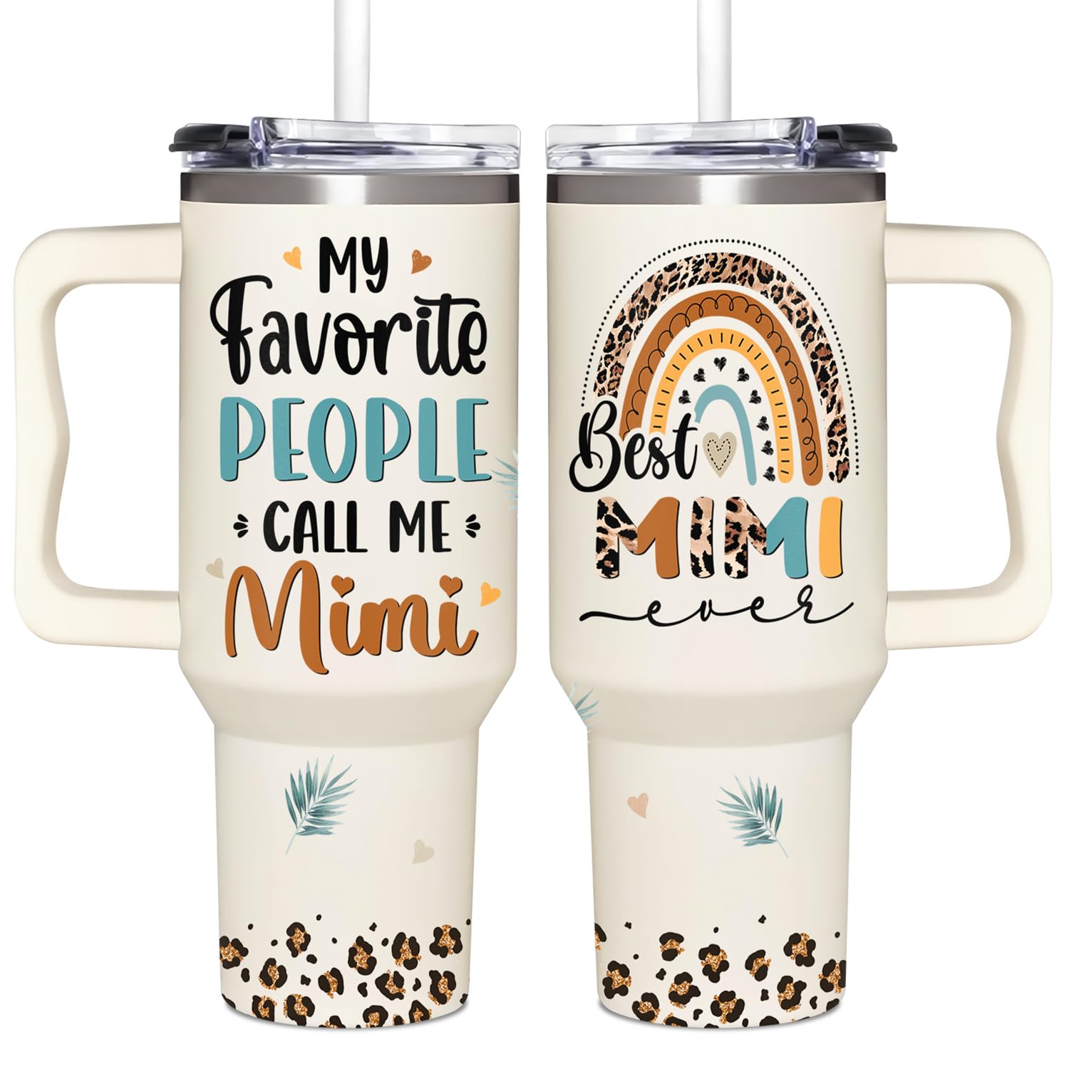 365FURY Mimi gifts grandma 40oz tumbler with handle for on-the-go hydration