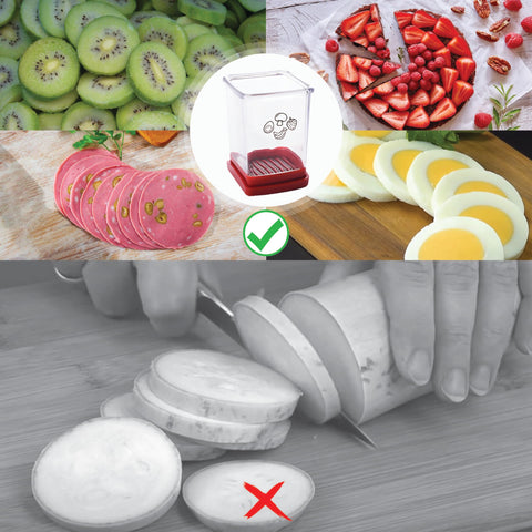 365Home Bottom push plate transfers sliced produce to bowls