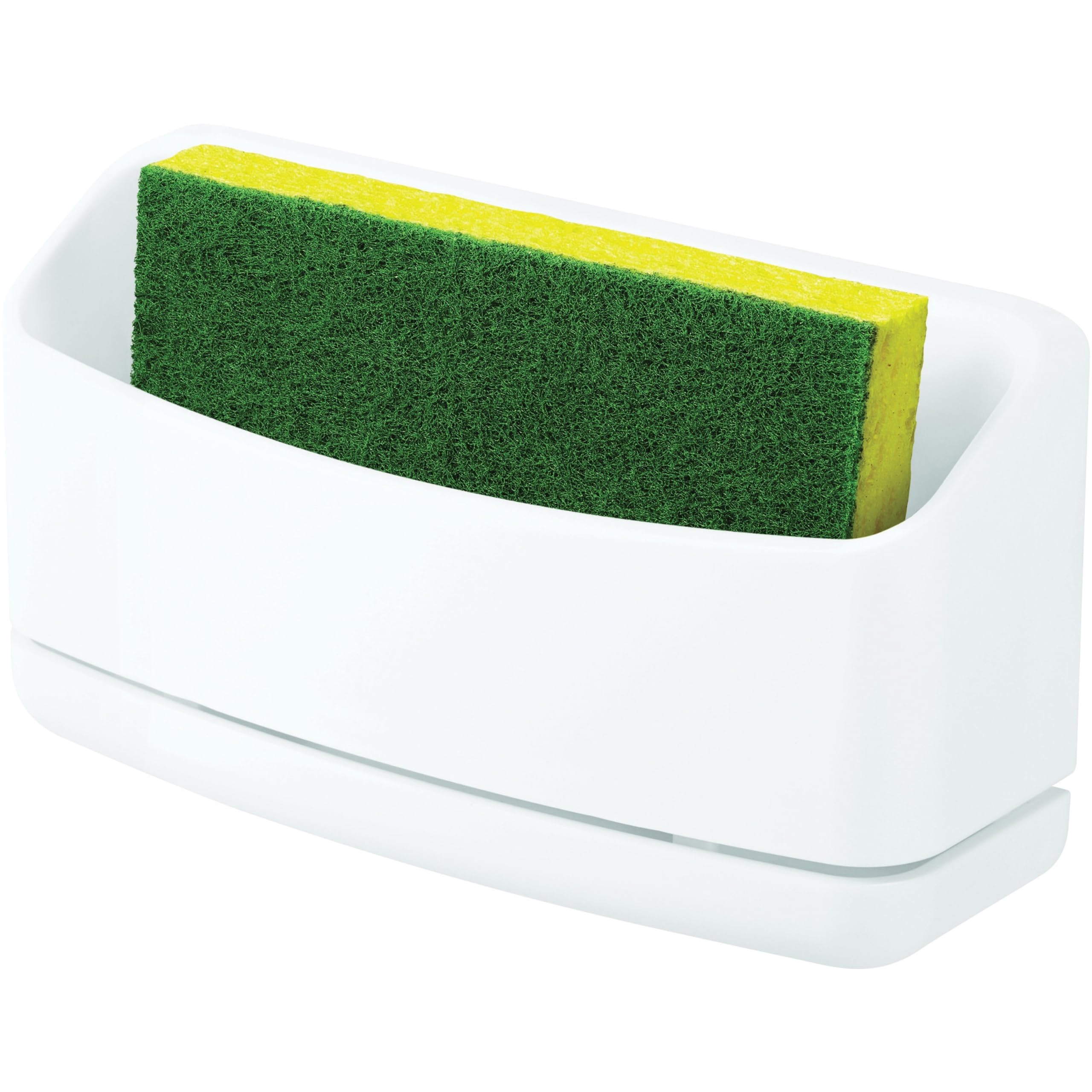 3M Command Under Sink Sponge Caddy adhesive close-up highlights versatile mounting on paint, wood, tile.