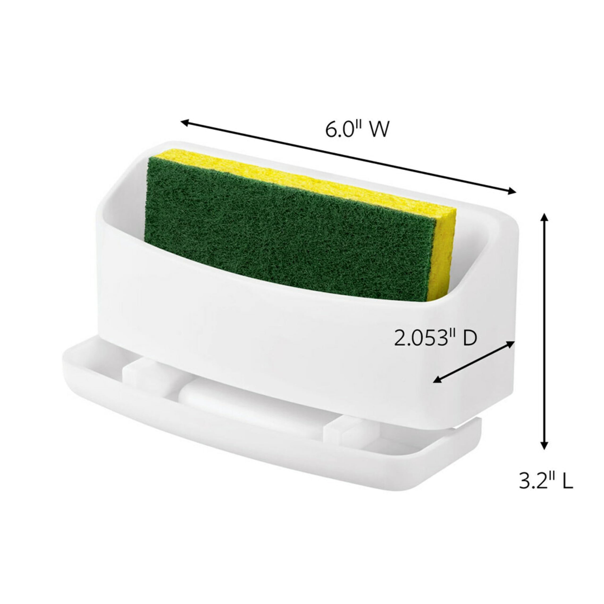 3M Command Under Sink Sponge Caddy drip tray captures spills for a cleaner kitchen counter.