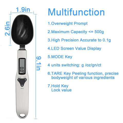 3T6B digital spoon is ideal for weighing flour, butter, tea, and spices.