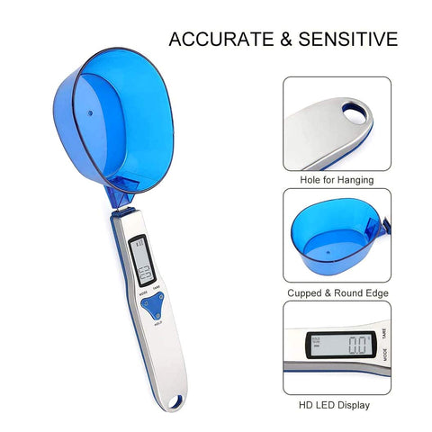 3T6B digital readout on spoon scale provides quick weight visibility