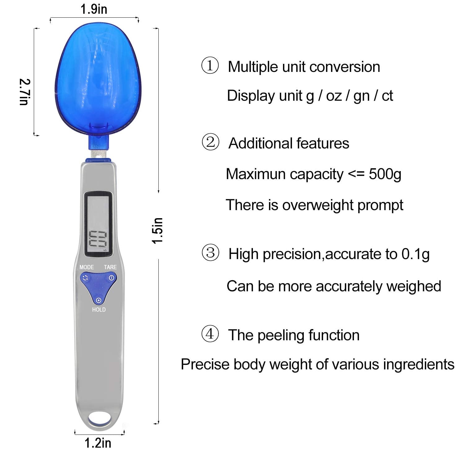 3T6B unit conversion supports g, oz, gn, ct for recipes