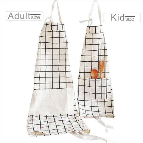 5star Lovely Cotton Parent Child Apron adult view shows adjustable fit for cooking and crafts