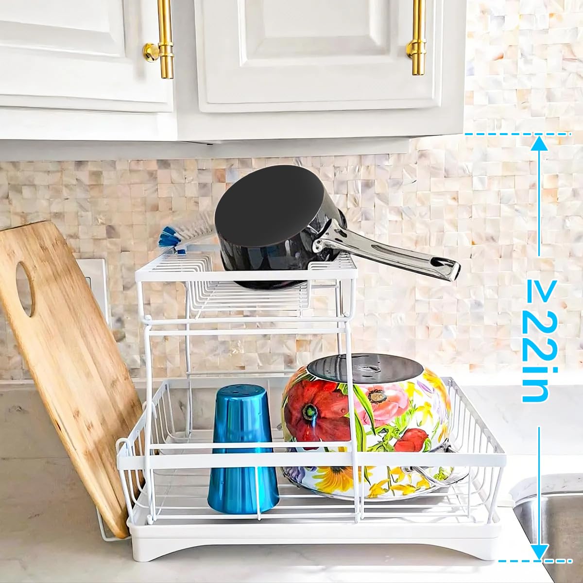 7 code multifunction rack includes side cutlery rack for utensils and tools