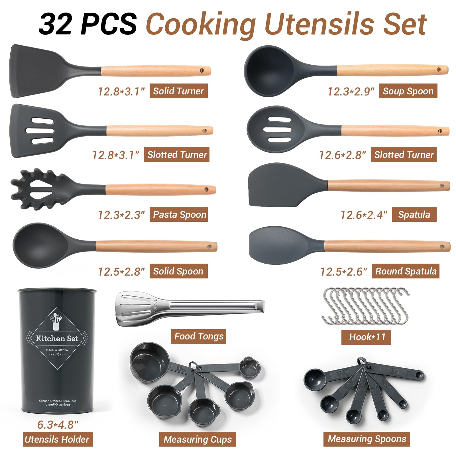 77L ergonomic wooden handles provide comfortable grip during long prep sessions