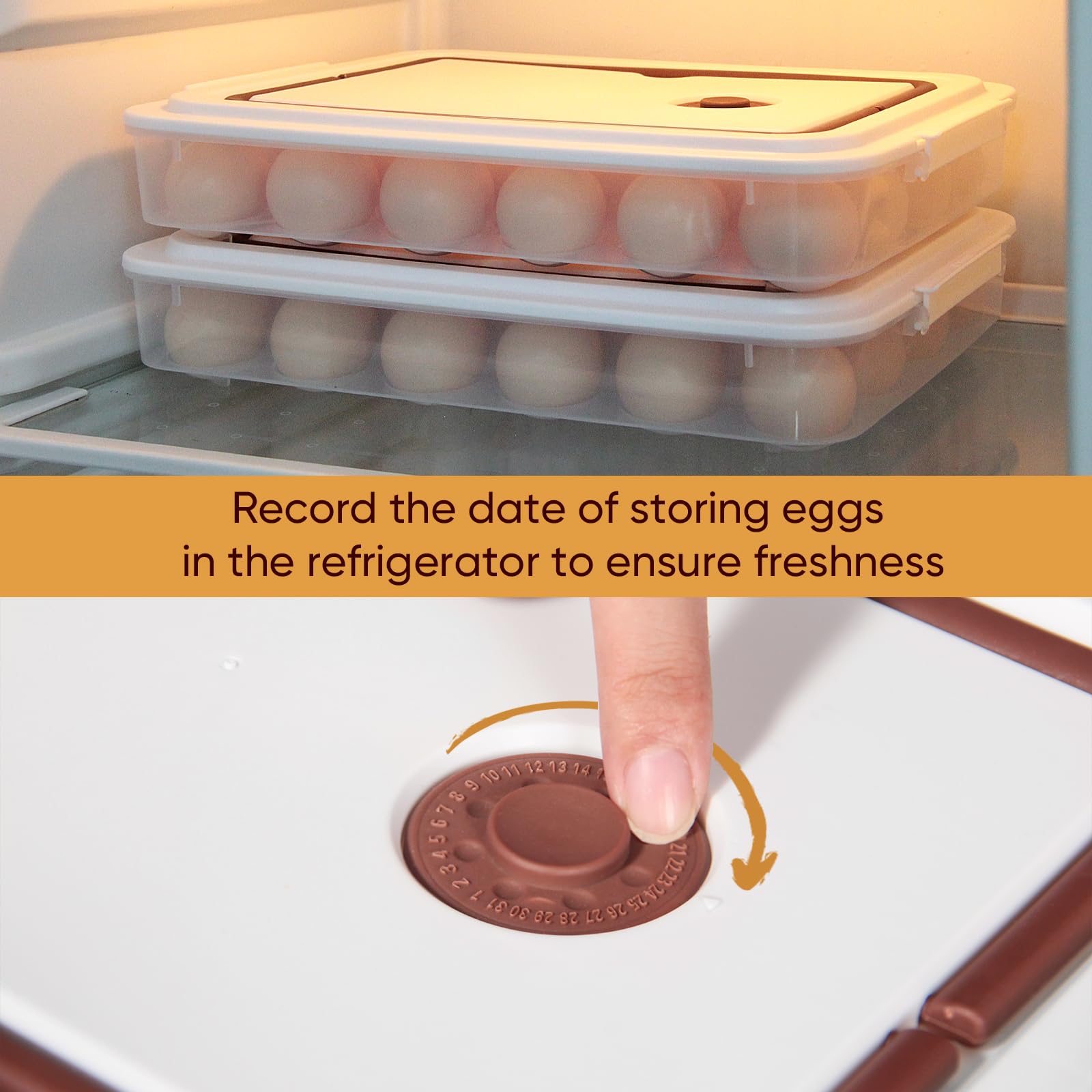 77L fridge-ready egg holder doubles as a party platter
