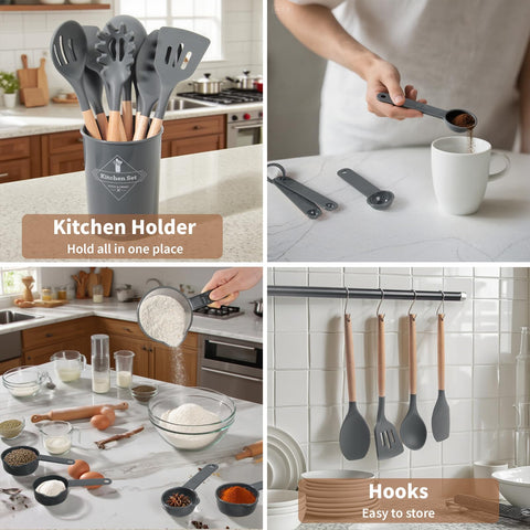 77L measuring cups and spoons in set for precise, mess-free prep