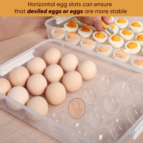 77L stackable egg storage tray keeps fridge organized