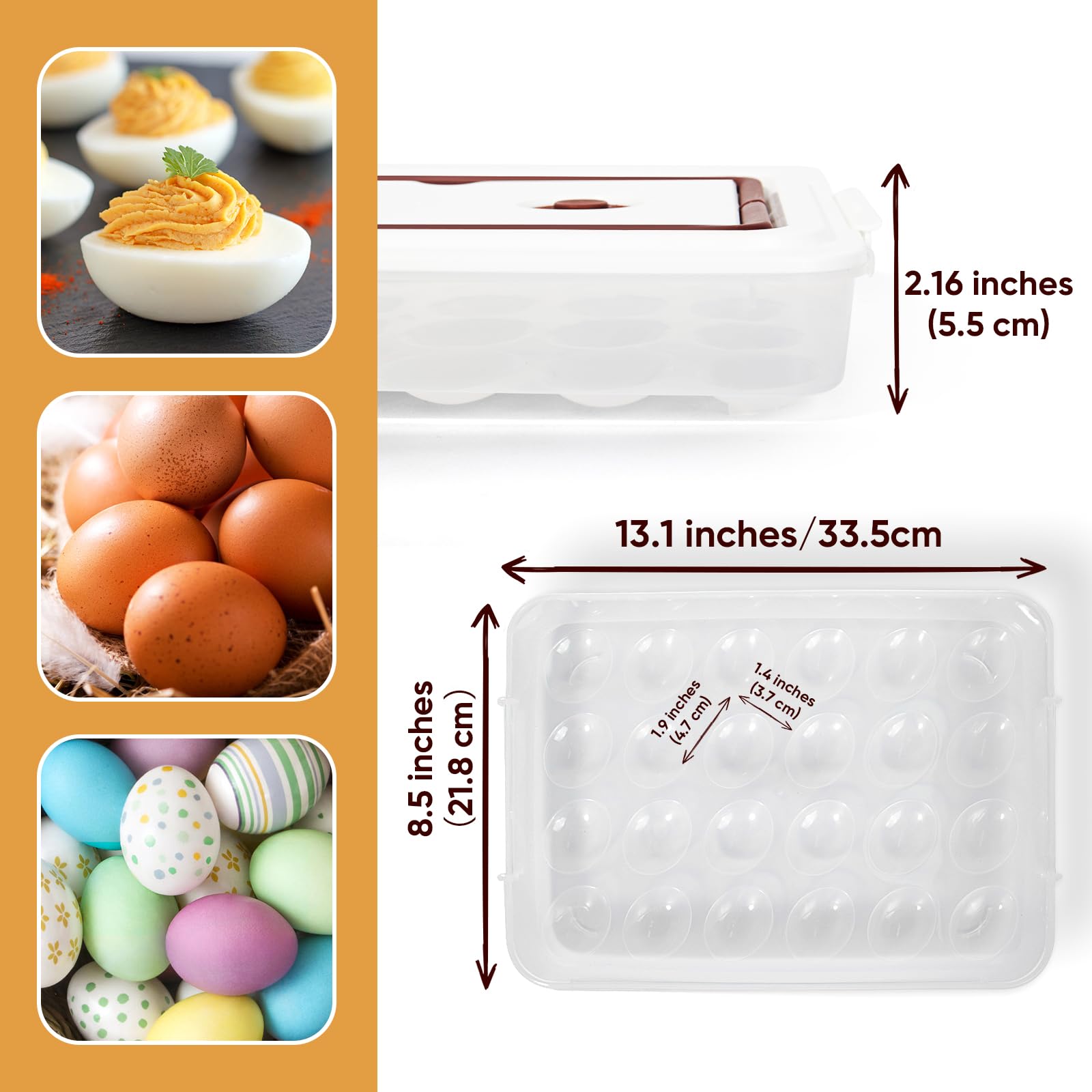 77L portable deviled egg platter protects eggs during transport
