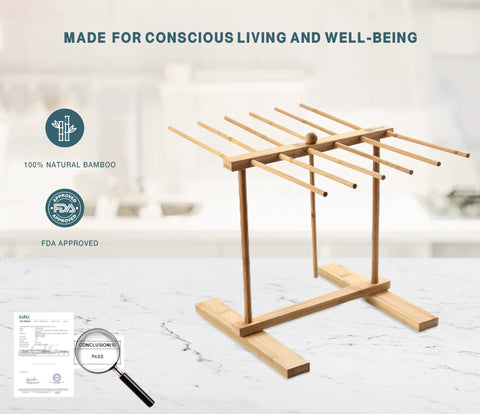 8SOM bamboo rack uses 100% natural Moso bamboo.