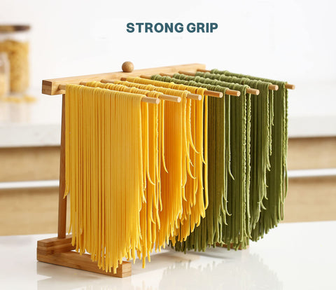 8SOM Bamboo rack angled design secures noodles during handling