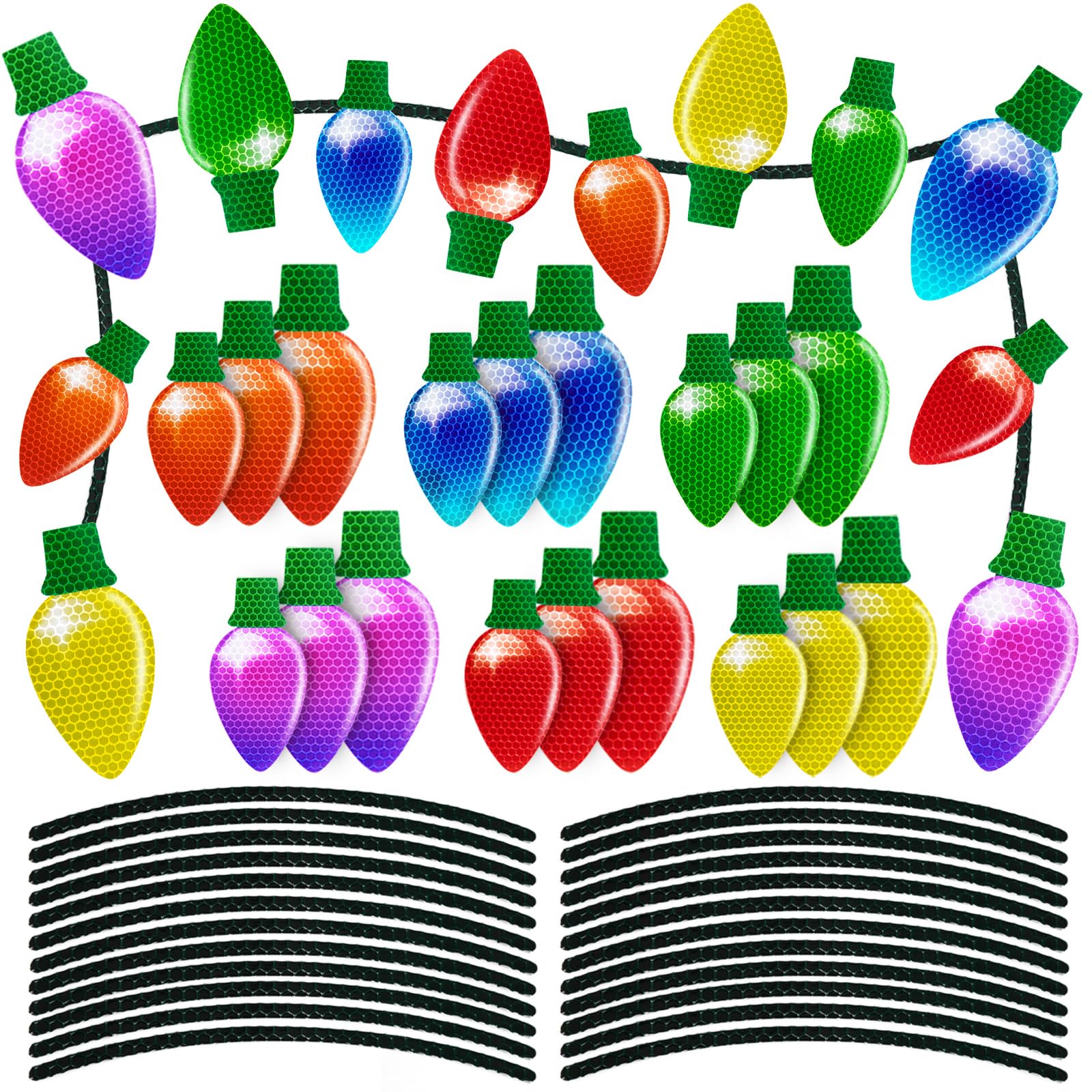 90shine reflective bulb magnets on car illuminate under headlights for holiday decoration