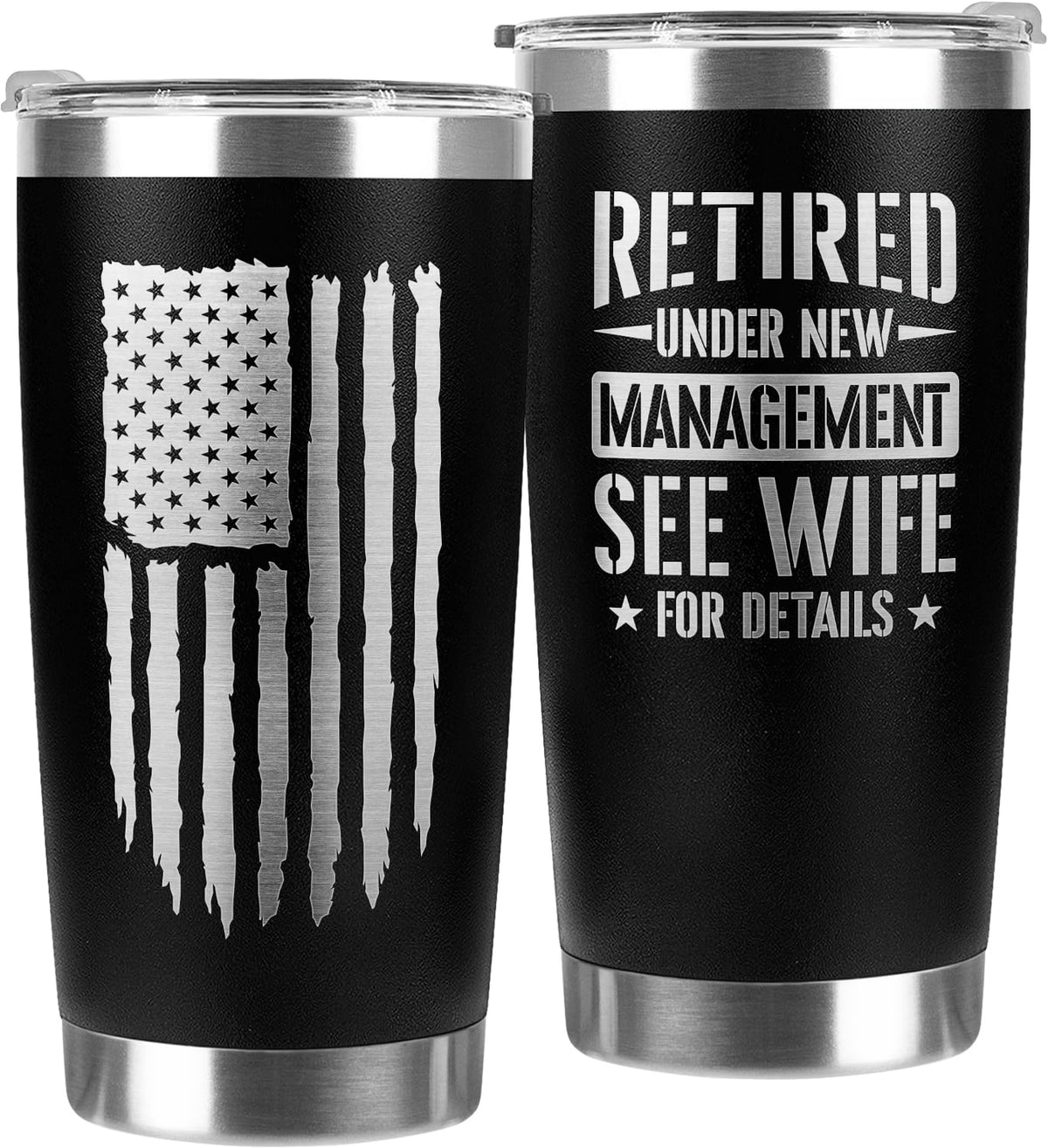 94Bright retirement tumbler with humor quote, ideal for daily coffee or tea.