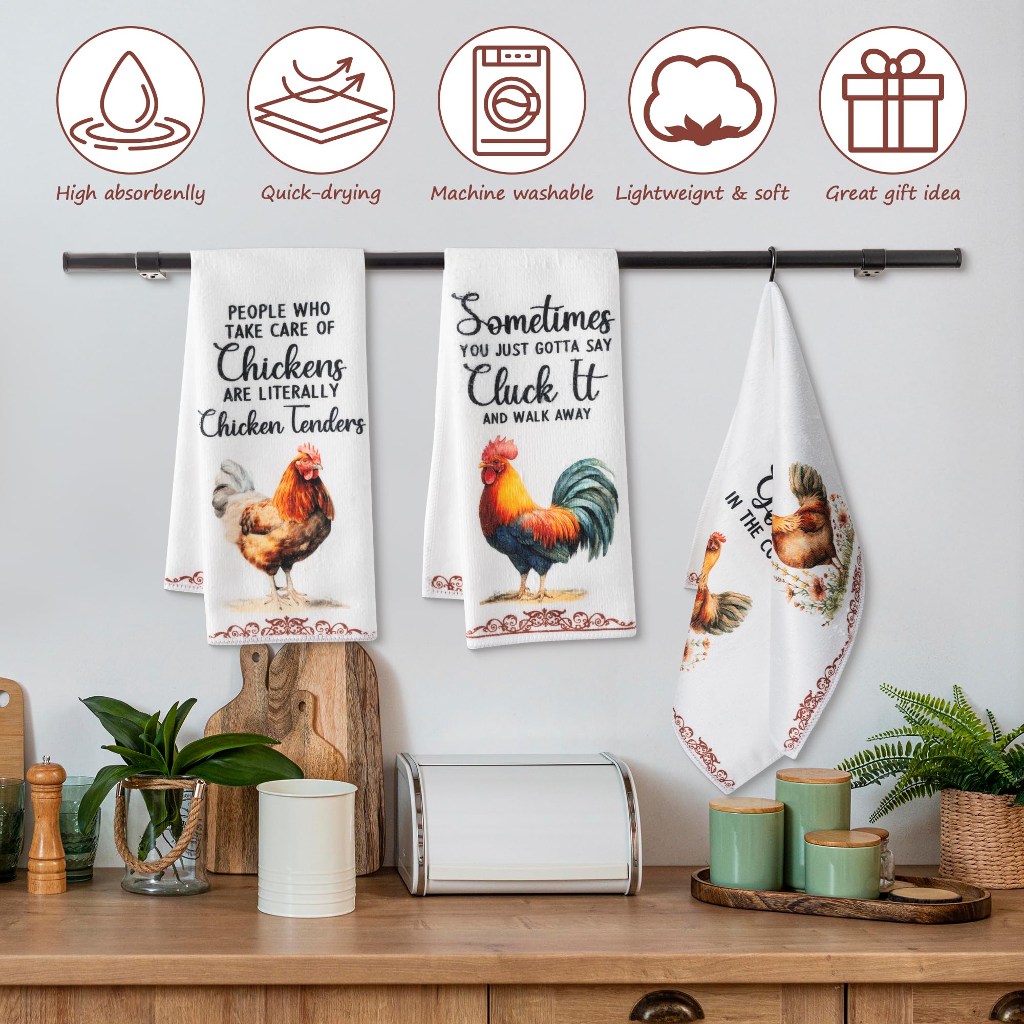 9tilight farmhouse design towels add rustic charm to kitchen and bathroom.