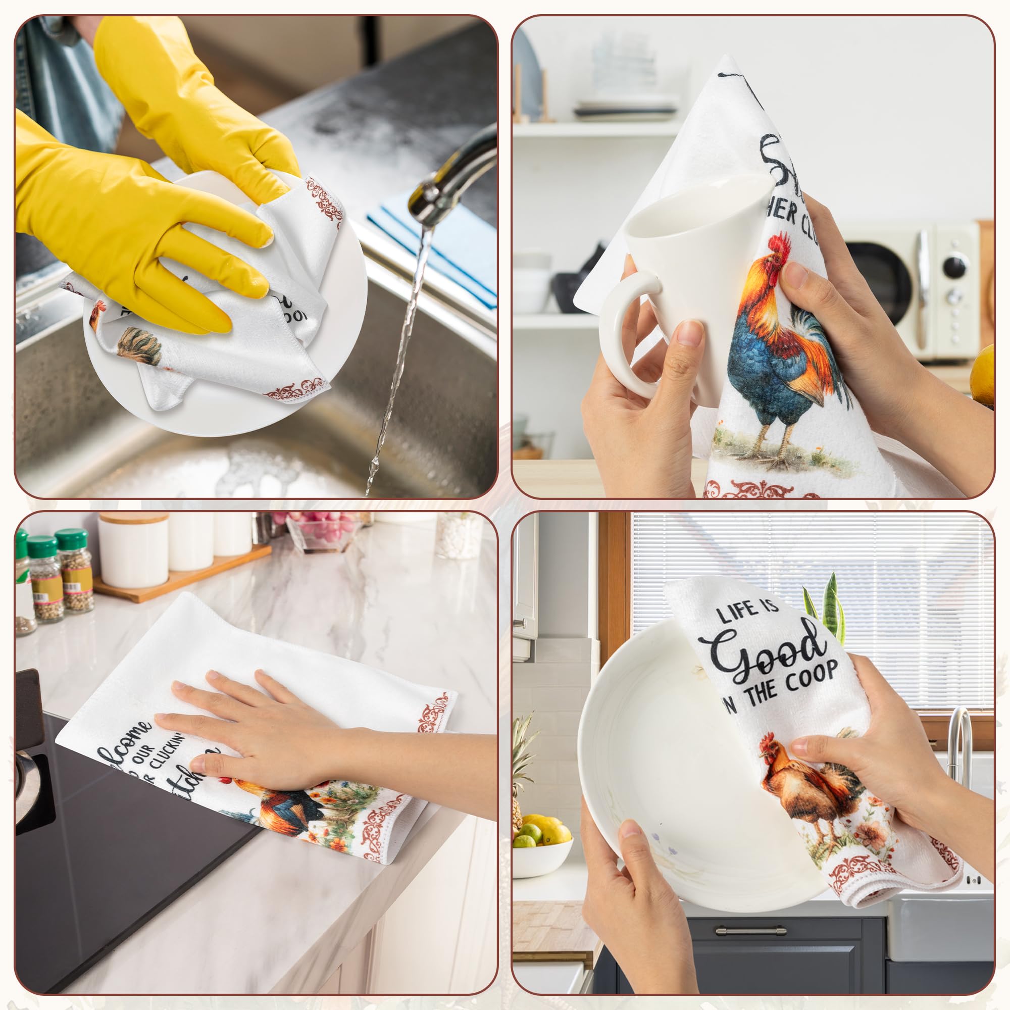 9tilight soft polyester towels blend practicality with farmhouse style.