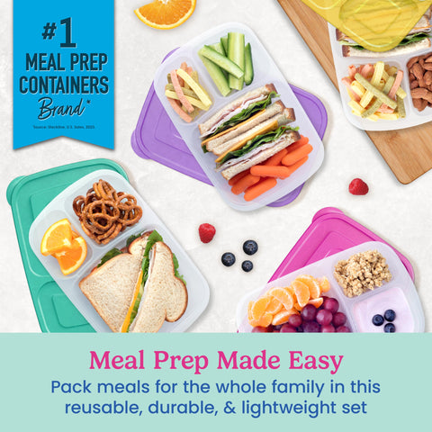 Bentgo Easyboxes stackable lunch boxes with closed lids for compact storage and freshness
