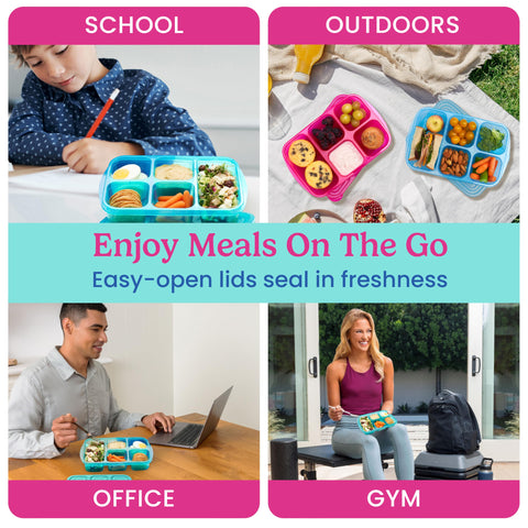 Bentgo Easyboxes freezer-safe design keeps meals fresh for batch prep.