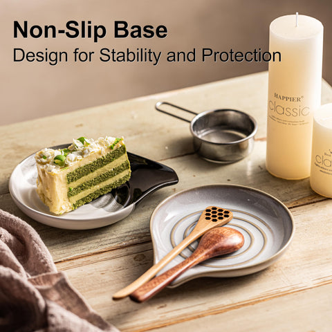 Cormomu heat-resistant ceramic spoon rest endures daily use with no wear.