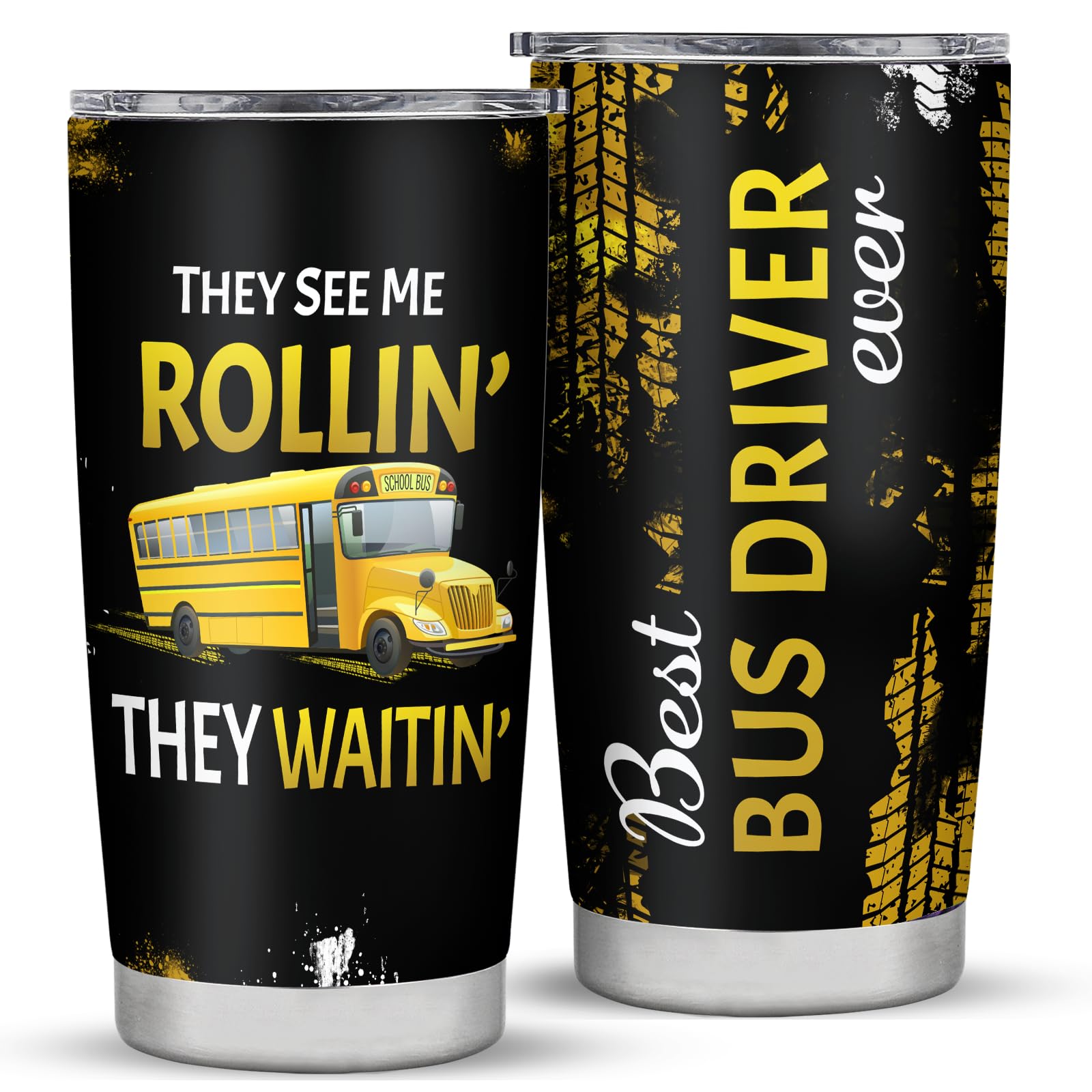 Grawmise bus-driver tumbler 20oz keeps drinks hot or cold on long shifts.