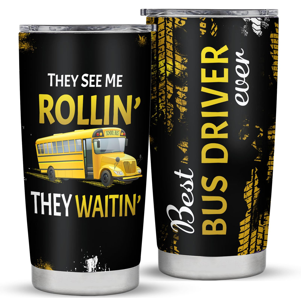 Grawmise bus-driver tumbler 20oz keeps drinks hot or cold on long shifts.