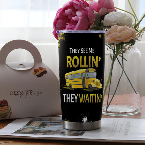 Grawmise school-bus-driver gift tumbler makes a thoughtful gift.