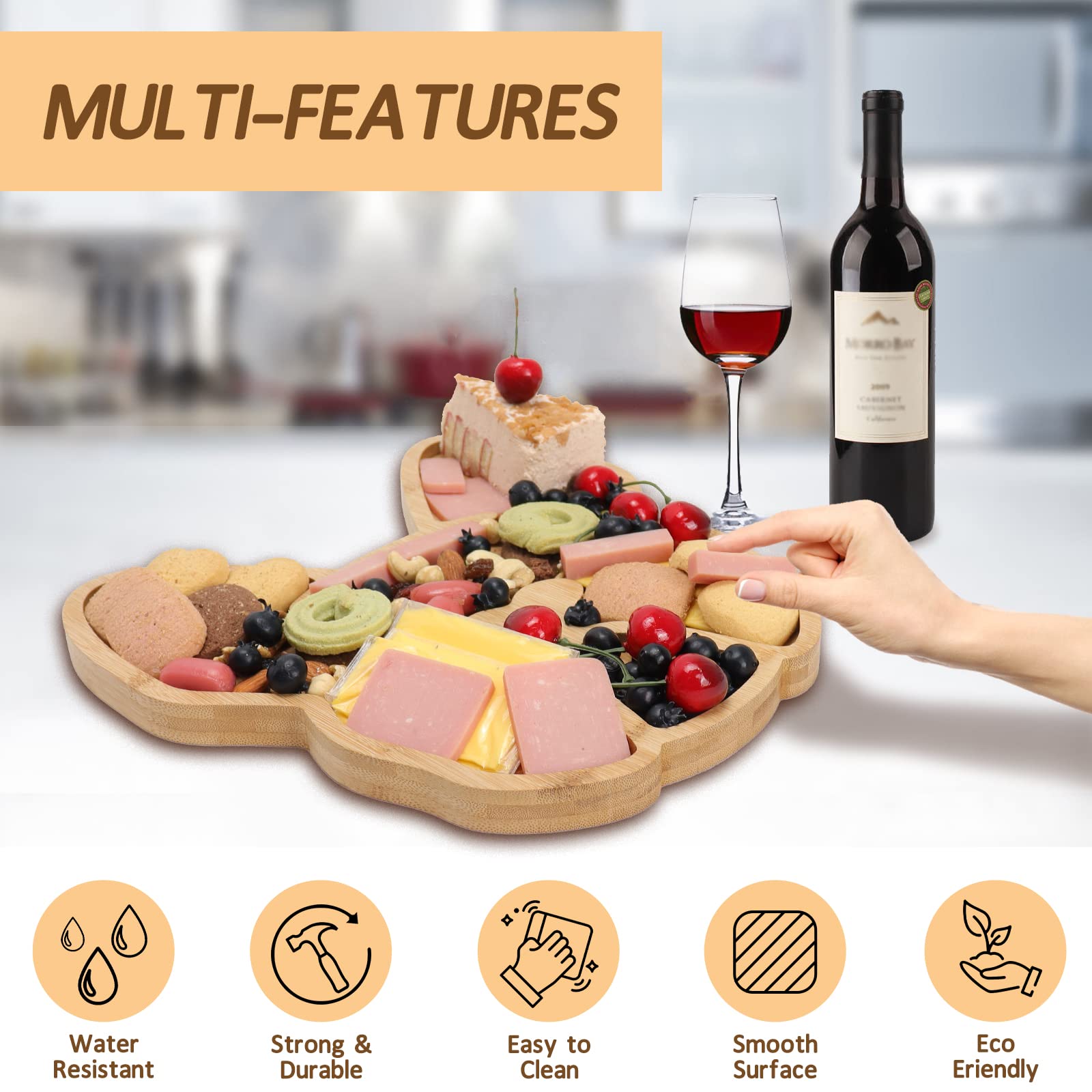 AIFAMY housewarming snack platter on the kitchen counter, ready for hosting.