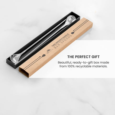 A Bar Above heavy-duty 304 stainless spoons provide lasting durability.