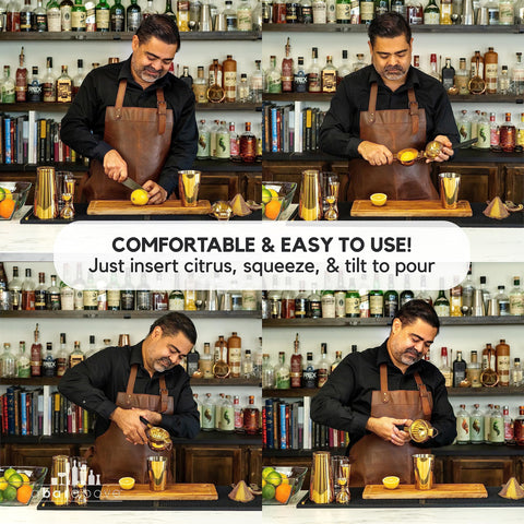 A Bar Above juicer shown as dishwasher safe for quick cleanup between rounds.