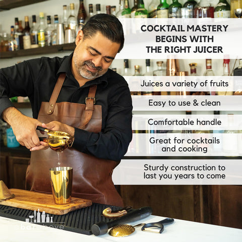 A Bar Above ergonomic handle supporting long shifts for bartenders.