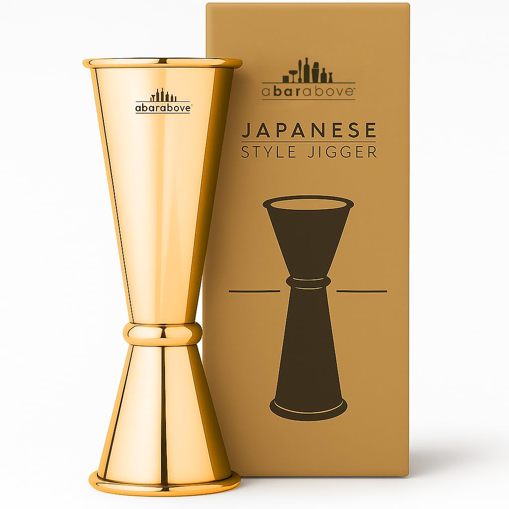 A Bar Above Japanese Jigger with eight markings for precise pour control