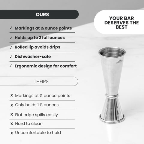 A Bar Above professional-grade jigger ideal for bartenders