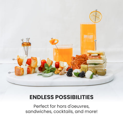 A Bar Above picks perfect for shrimp and cheese presentation.