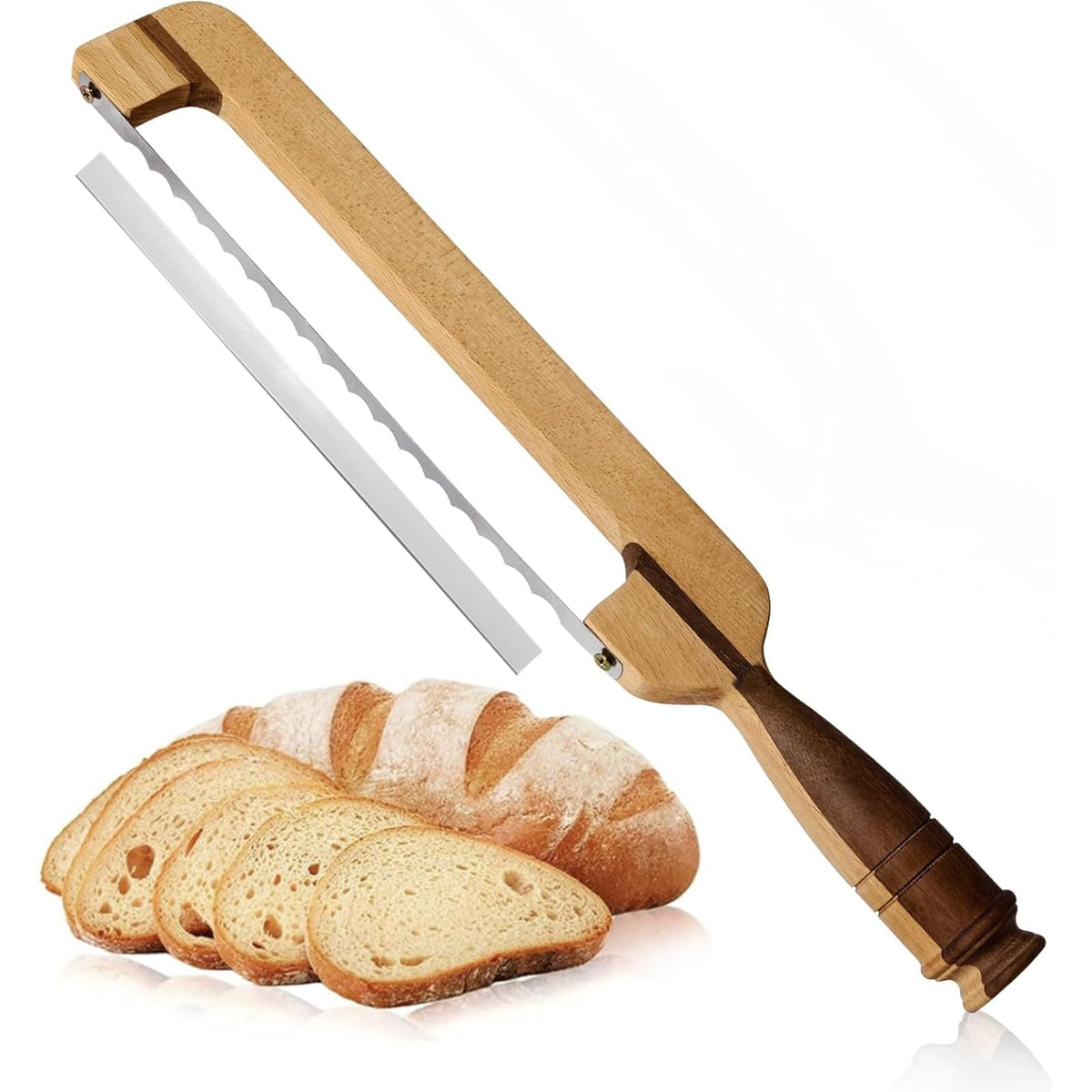 AAEJE Original Design 16.8-inch bread knife slices long baguettes with precision.