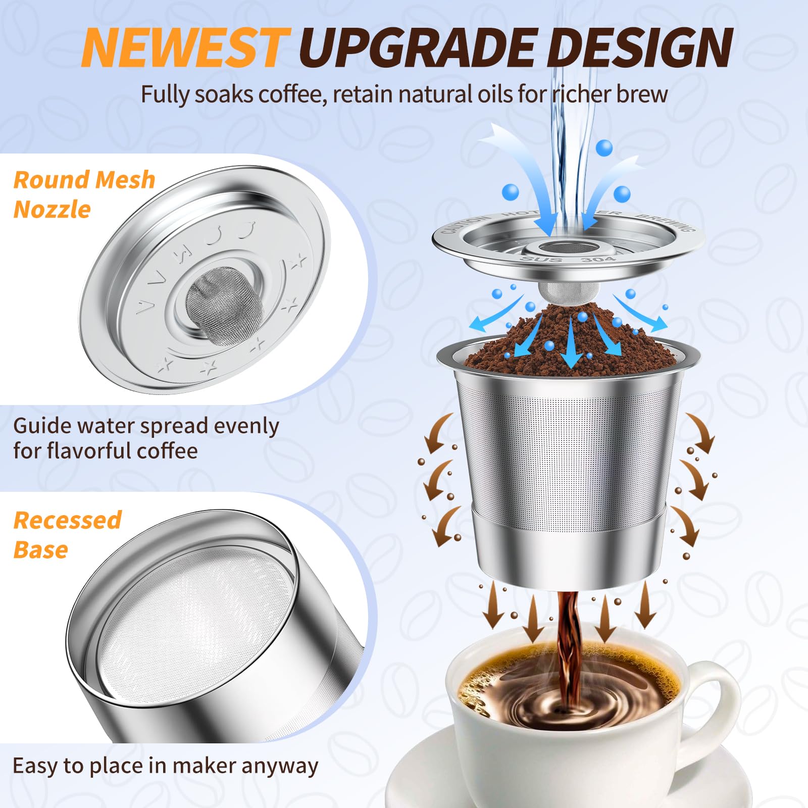 AANQQ durable food-grade metal construction for safe, reusable brewing.