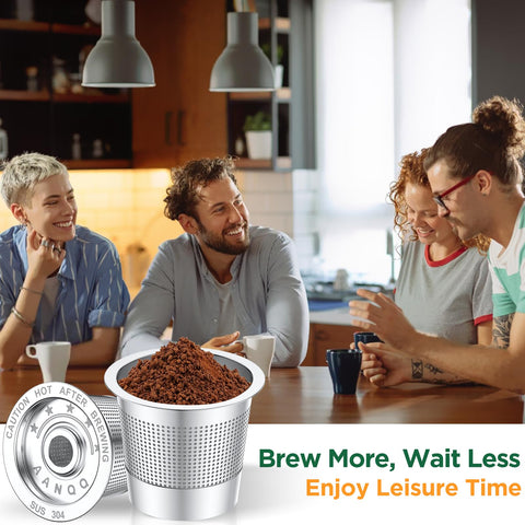 AANQQ eco-friendly reusable pods cut waste and save money on coffee capsules.