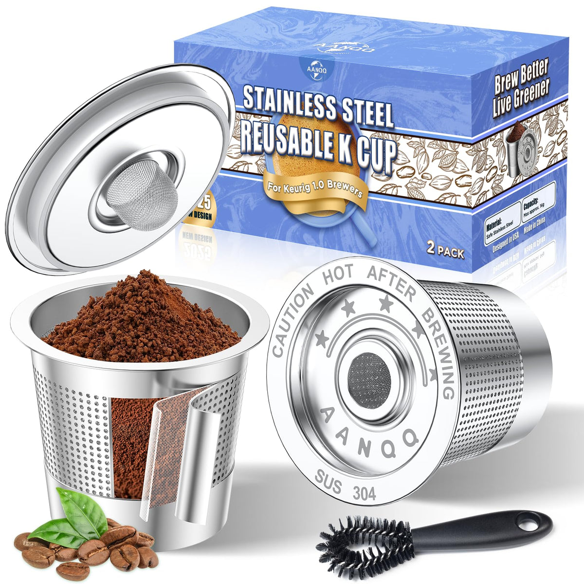 AANQQ reusable K-Cups inner micropores filter for cleaner brew