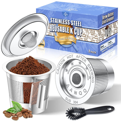 AANQQ reusable K-Cups inner micropores filter for cleaner brew
